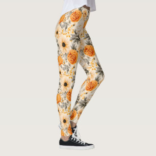 A Fall Floral Series Design 1 Leggings