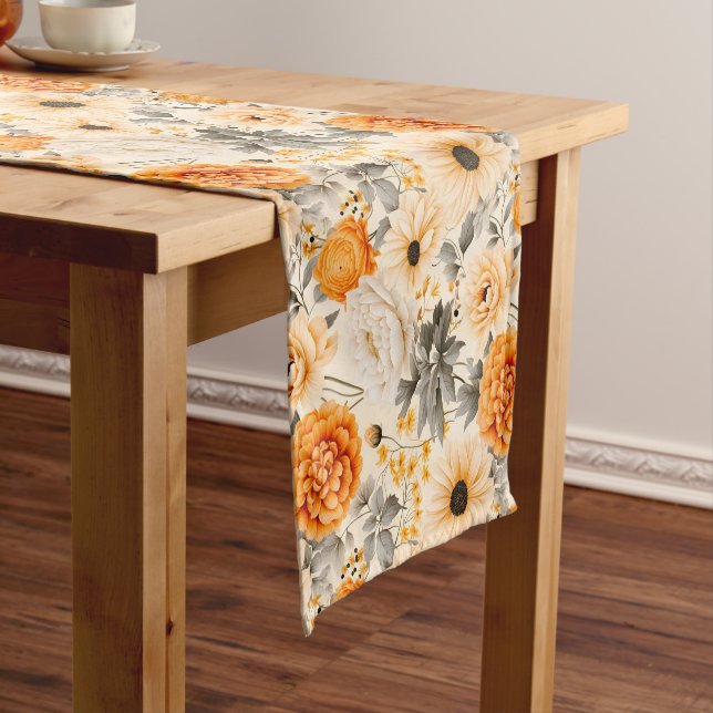 A Fall Floral Series Design 1 Short Table Runner (In Situ)