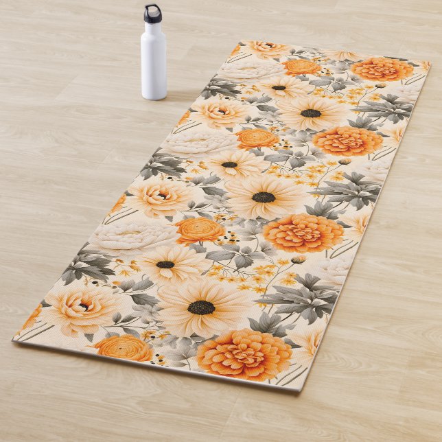 A Fall Floral Series Design 1 Yoga Mat (In Situ)