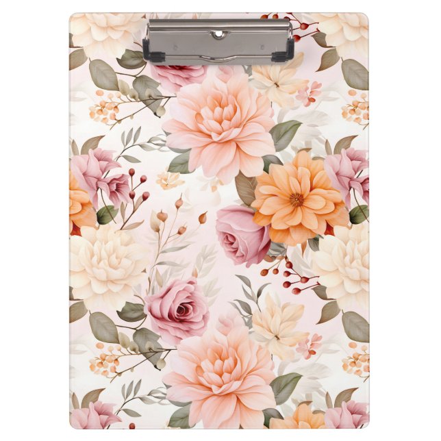 A Fall Floral Series Design 2 Clipboard (Front)