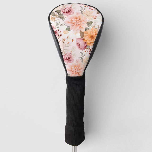 A Fall Floral Series Design 2 Golf Head Cover (Front)