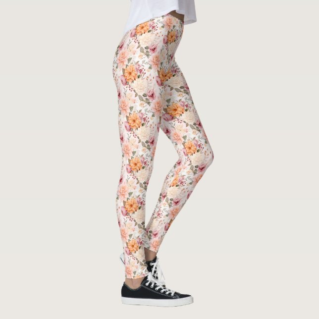 A Fall Floral Series Design 2 Leggings (Right)