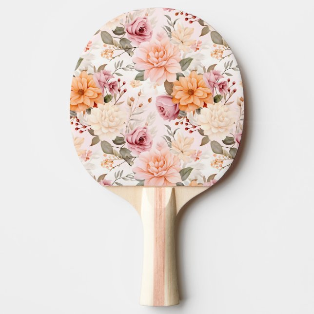 A Fall Floral Series Design 2 Ping Pong Paddle (Front)