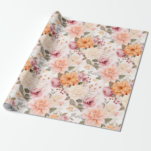 A Fall Floral Series Design 2 Wrapping Paper