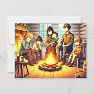 A Family Gathering Postcard