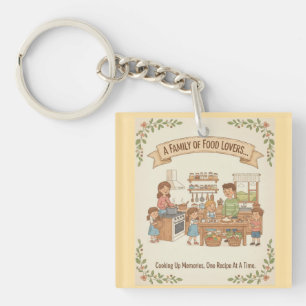A Family Of Food Lovers Keychain