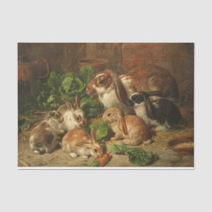 A Family of Rabbits by Alfred Richardson Barber Tissue Paper