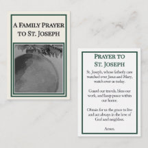 A Family Prayer to St. Joseph Evergreen Card