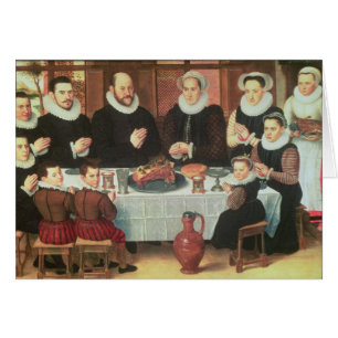 A Family Saying Grace Before the Meal, 1585 (oil o