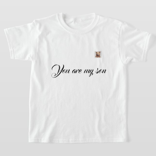 A family T-shirt with a cute bear picture on it (Laydown)