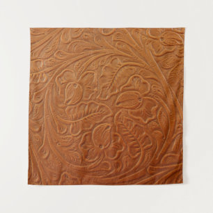 A fancy tan brown light coloured background made o tapestry