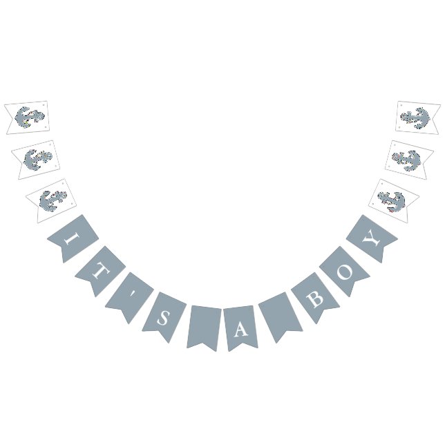 À Fanions Ancrages bleus Bannière garçon (Tout)