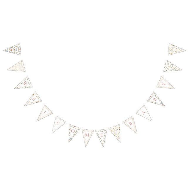 À Fanions Bannière Bunting - Bienvenue bébé (Tout)