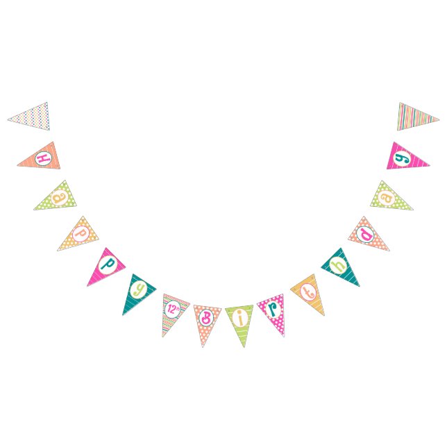 À Fanions Bannière colorée de Bunting Anniversaire (Tout)