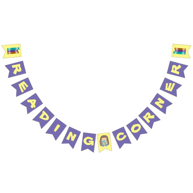 À Fanions Bannière d'angle de lecture violet et jaune (Tout)