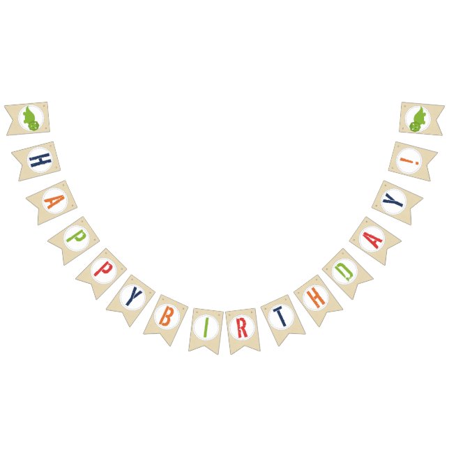 À Fanions Bannière d'anniversaire de Dinosaur (Tout)