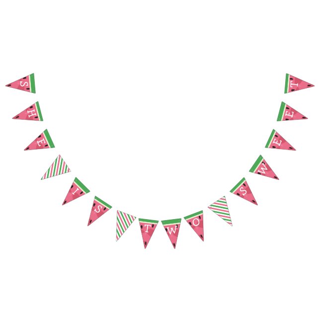 À Fanions Bannière d'anniversaire de la pastèque (Tout)