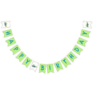 À Fanions Bannière d'anniversaire de la Tortue