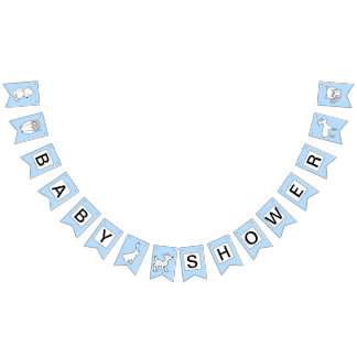 À Fanions Bannière de baby shower - créatures de région