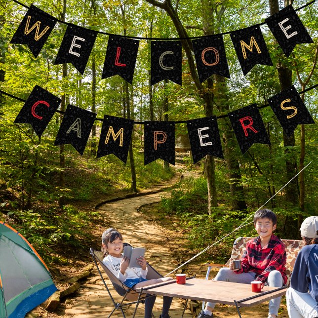 À Fanions Bannière de Bunting Campers Welcome (Créateur téléchargé)