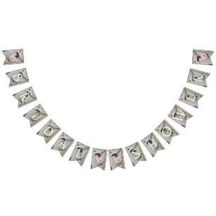 À Fanions Bannière de décoration en bois de bouleau rustique