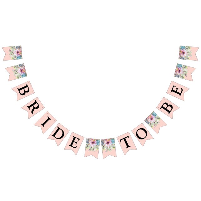 À Fanions Bannière de guirlande de douche de mariage succule (Tout)