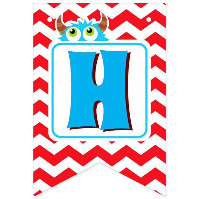 À Fanions Bannière du Little Monster Bash Party (Deuxième drapeau)