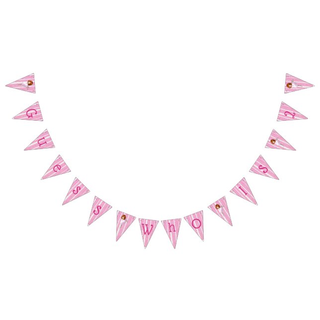 À Fanions Bannière rose personnalisée d'anniversaire de (Tout)