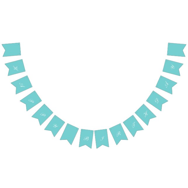 À Fanions Bannière turquoise de partie de joyeux (Tout)