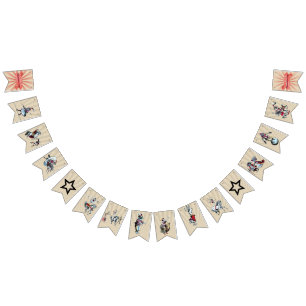 À Fanions Bannière vintage de partie de cirque