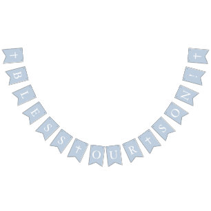 À Fanions Blue Bless Our Son Bannière Baptism Baptism Baptis