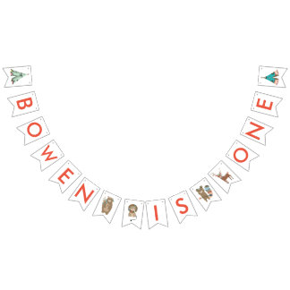 À Fanions Bois Animaux Fête Bunting Pennant Bannière