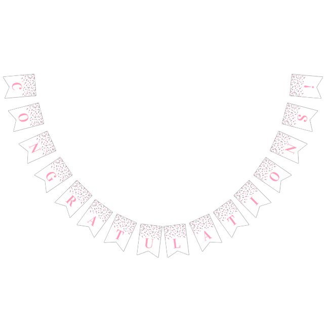 À Fanions Confettis argentés rose-clair de bannière de (Tout)