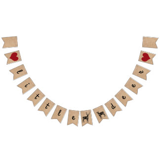 À Fanions Décor rustique de bannière de bébé de région