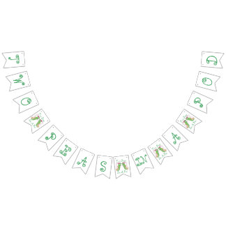 À Fanions Deux pois dans une cosse jumelle la bannière