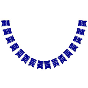 À Fanions Logo de l'entreprise sur la bannière Bleu Swallowt