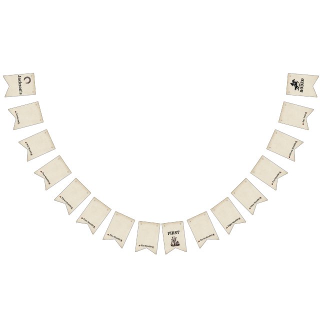 À Fanions Ma première bannière de Bunting Rodeo jalons mensu (Tout)