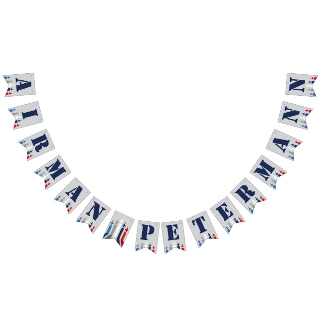 À Fanions Nom de l'aviateur Bannière Air Force Militaire Fig (Tout)