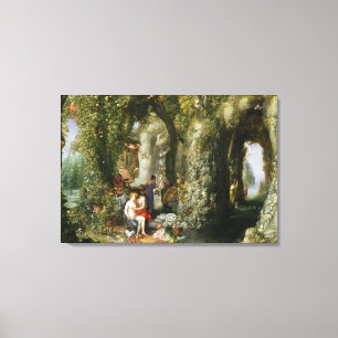 A Fantastic cave with Odysseus and Calypso Canvas Print