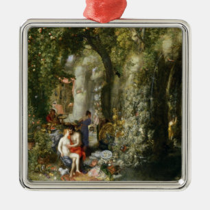 A Fantastic cave with Odysseus and Calypso Metal Ornament