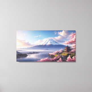 A Fantastic Oil Painting of Mount Fuji Canvas Print