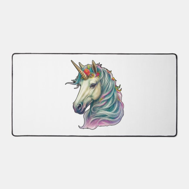 A Fantastical Unicorn!  Desk Mat (Front)