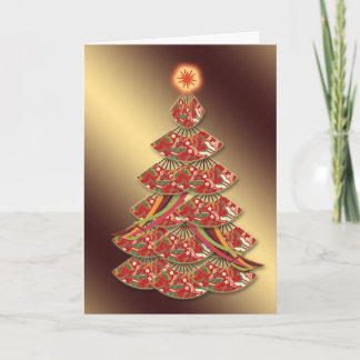 A fantasy tree holiday card