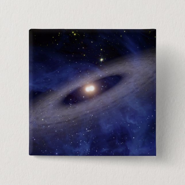 A faraway solar system 2 inch square button (Front)