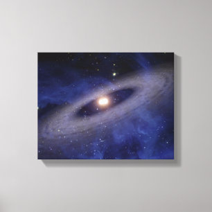 A faraway solar system canvas print