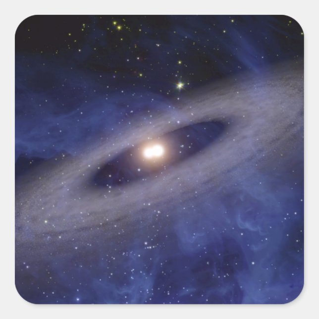 A faraway solar system square sticker (Front)