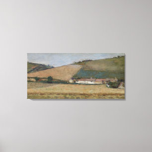 A Farm Among Hills, Giverny, c.1887 Canvas Print
