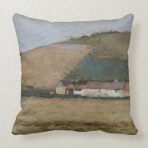 A Farm Among Hills, Giverny, c.1887 Throw Pillow