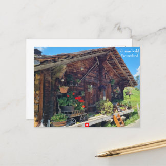 A Farm Shed in Gimmelwald, Switzerland Postcard