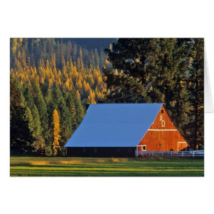 A Farmed red barn built in 1911 near Troy